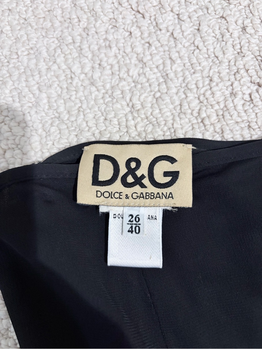 VINTAGE D&G DOLCE & GABBANA BLACK ASYMMETRICAL MAXI SKIRT 26/40 - Picture 3 of 4